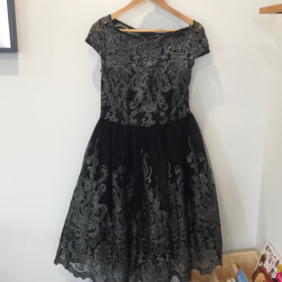 Chi Chi London Dresses & Skirts - Chi chi London dress - black tulle and glitter detail UK size 14
